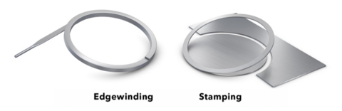 Edgewinding vs stamping labeled