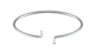 Axially bent round-wire retaining ring with a locking feature