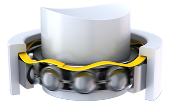 single turn wave spring in bearing preload application