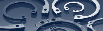 Multiple different types of circlip retaining rings internal and external
