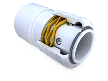 crest to crest wave spring in quick disconnect application